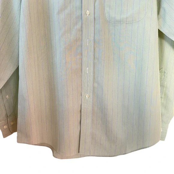 Vintage Brooks Brothers Botton Down Long Sleeve Green Dress Shirt Size 15-4/5 - Picture 3 of 10